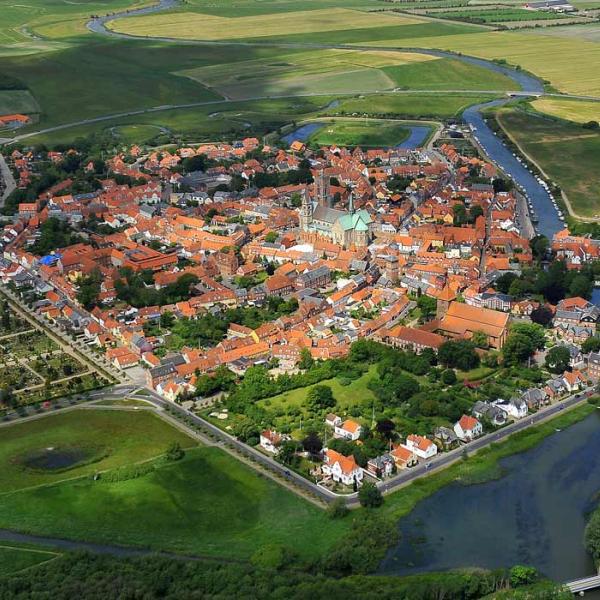 Luftbild von Ribe | Süddänische Nordsee