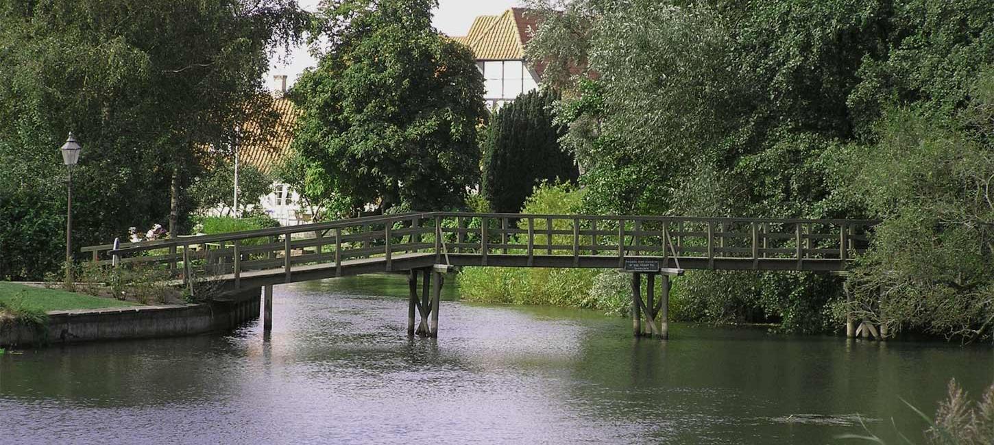 Die Brücke über die Enteninsel in Ribe | Süddänische Nordsee