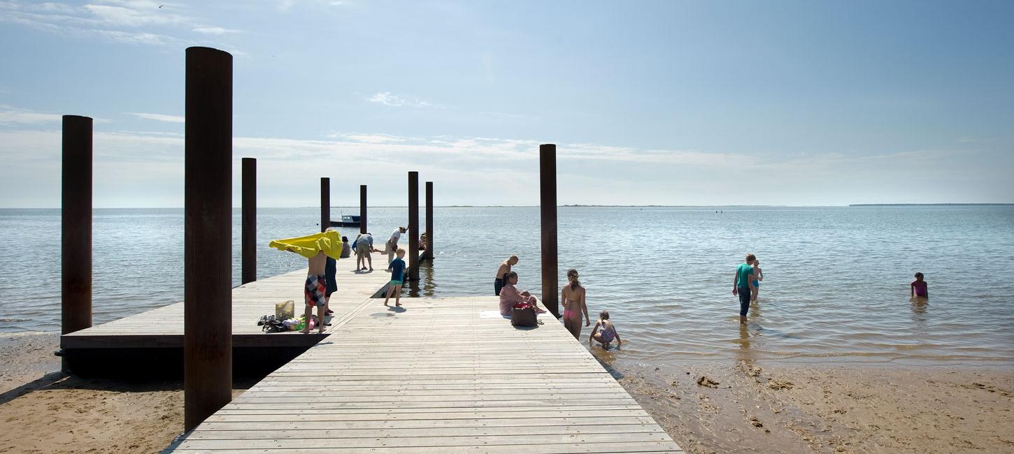 Badebrücke am Hjerting Strand | Süddänische Nordsee