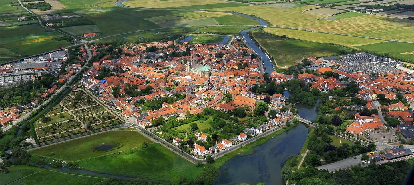 Luftbild von Ribe | Süddänische Nordsee