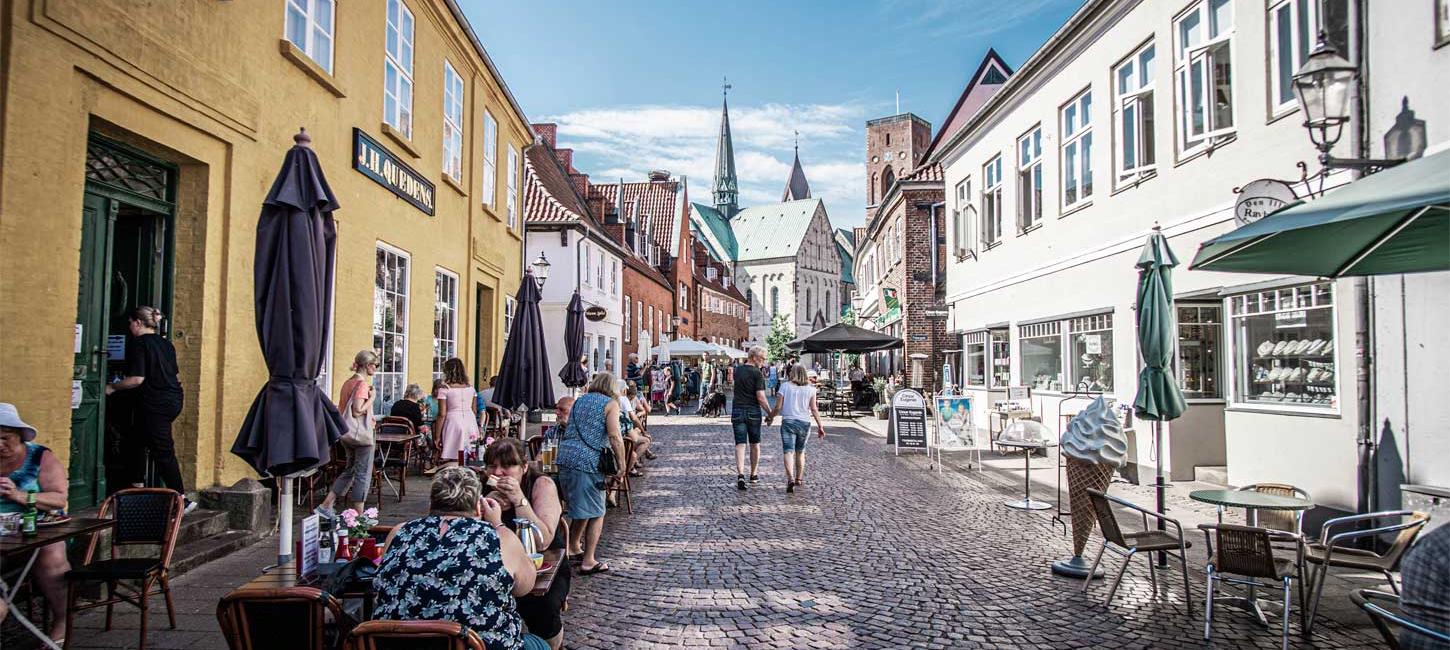 Die Fußgängerzone in Ribe | Süddänische Nordsee