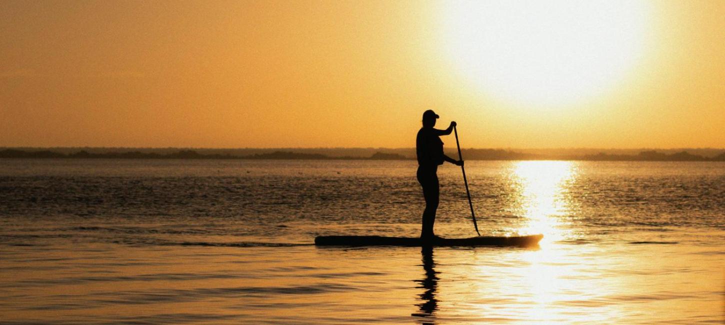Stand Up Paddle (SUP) am süddänischen Nordsee Ribe, Esbjerg, Fanø