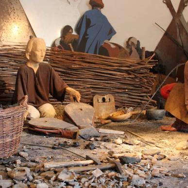 Ausstellung von Menschen am Lagerfeuer | Süddänische Nordsee