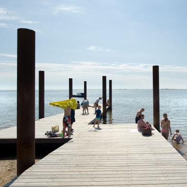 Badebrücke am Hjerting Strand | Süddänische Nordsee