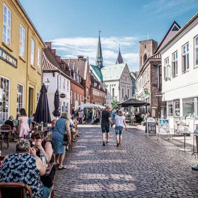 Die Fußgängerzone in Ribe | Süddänische Nordsee