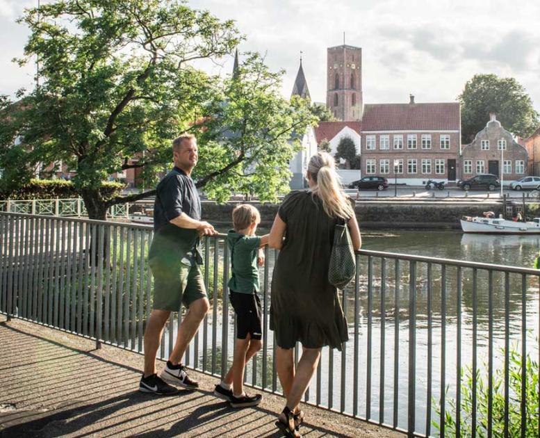 Paar, das Ribe Kathedrale betrachtet | Süddänische Nordsee